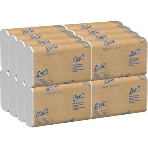 Essential Multi-Fold Towels, Standard Tier, Absorbency Pockets, 1-Ply, 9.2 x 9.4, White, 250/Pack, 16 Packs/Carton
